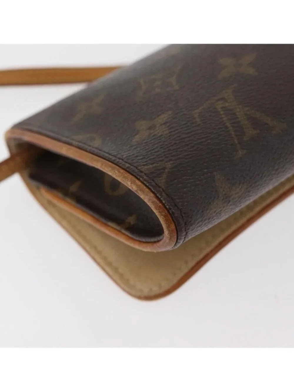 Authentic LOUIS VUITTON Monogram Pochette Twin GM Shoulder Bag M51852 LV